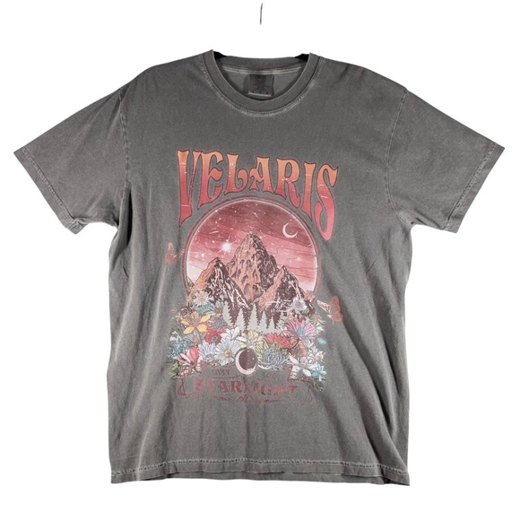 Comfort Colors Tops - Velaris City of Starlight T-Shirt Comfort Colors Gray ACOTAR Graphic Tee Large